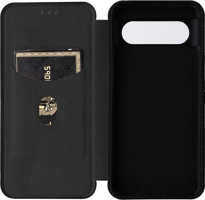 Actual product image Cover-Discount Google Pixel 8 - Carbon Look Flip Case black (Google Pixel 8)