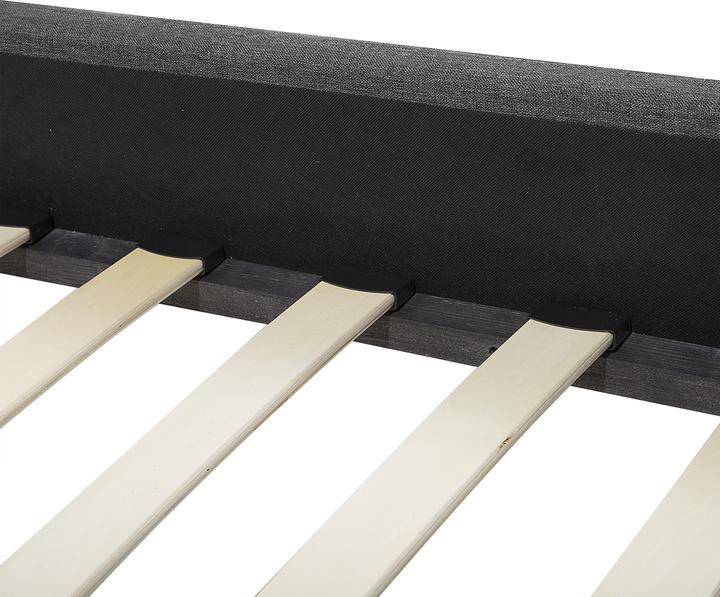 Actual product image Beliani Upholstered bed linen look grey slatted frame 180 x 200 cm MONTPELLIER (180 x 200 cm)