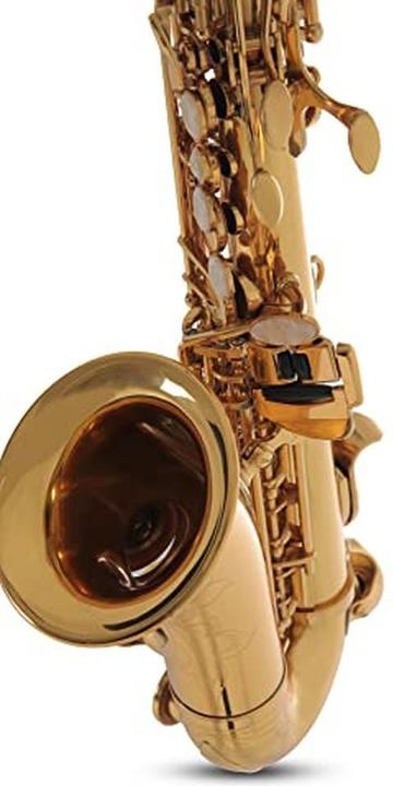 Produktbild Roy Benson Sopransaxophon mit ergonomischer Bogen, hoher Fis-Taste und Koffer (Saxophon, Gebogen)