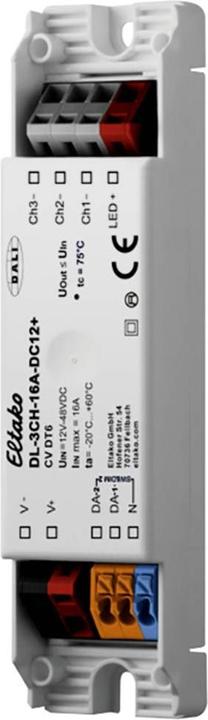 Image du produit Eltako DL-3CH-16A-DC12+ Variateur LED 3 canaux à encastrer, montage faux plafond (33000018) (Actionneur de variateur)