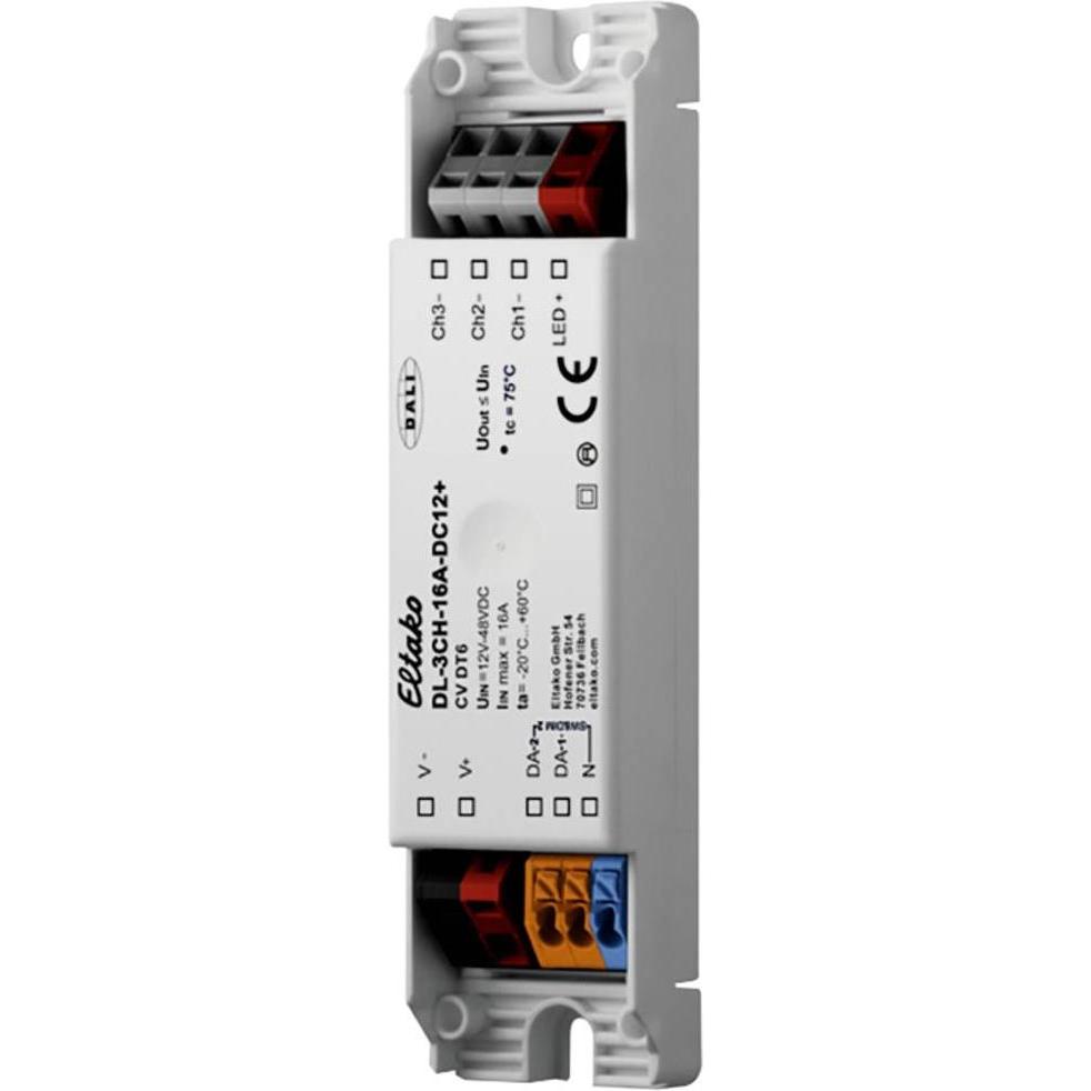 Eltako, Lichtschalter + Storenschalter, DL-3CH-16A-DC12+ LED-Dimmer 3-Kanal Einbau, Zwischendeckenmontage (33000018)