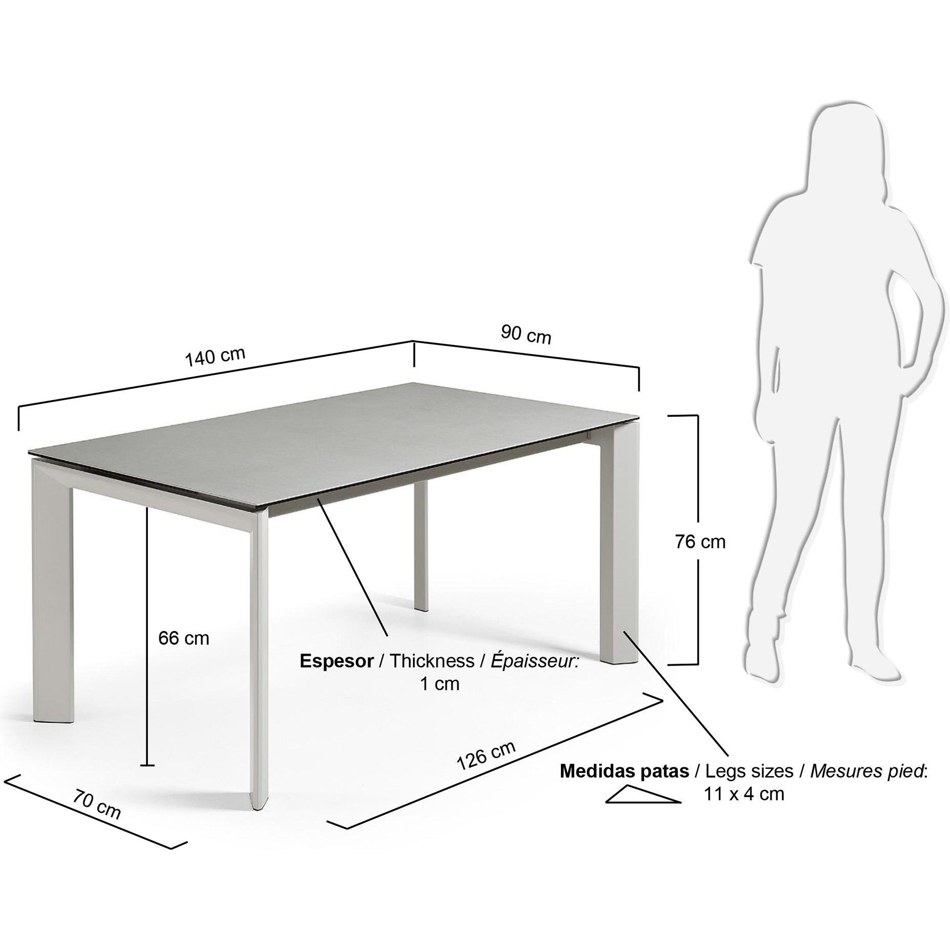 Thumbnail - Kave Home, Esstisch, Axis (90 x 140 x 76 cm)