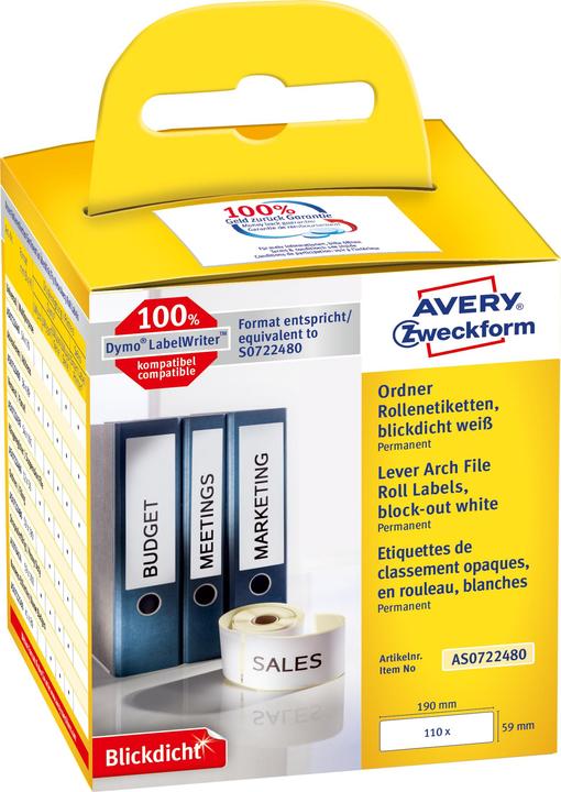 Actual product image Avery Roll labels