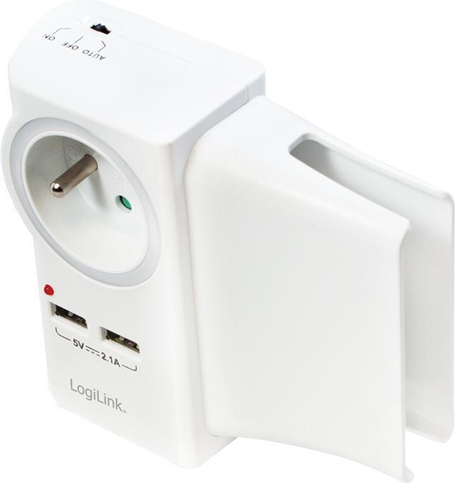 Produktbild LogiLink USB Steckdosenadapter (2 Ports)