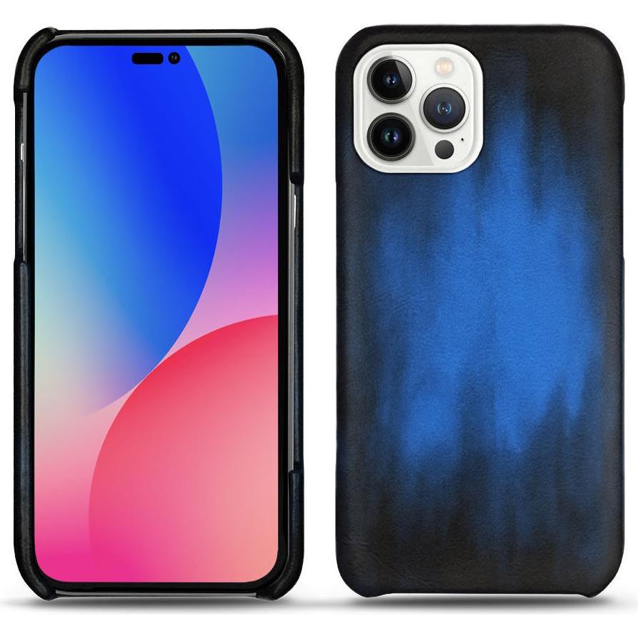 Noreve Lederschutzhülle (Apple iPhone 14 Pro Max), Smartphone Hülle, Blau