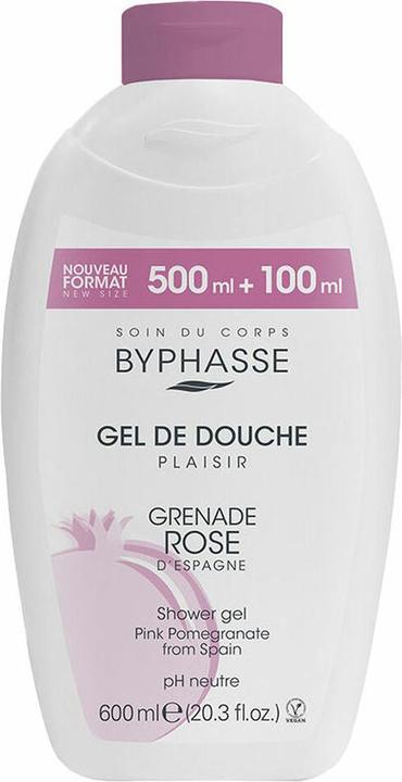 Byphasse Plaisir Shower Gel Pomegranate Rose 600ml (600 ml)