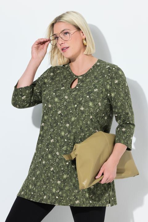 Immagine prodotto Ulla Popken Longshirt, A-Linie, Rundhalsausschnitt, 3/4-Arm (62)