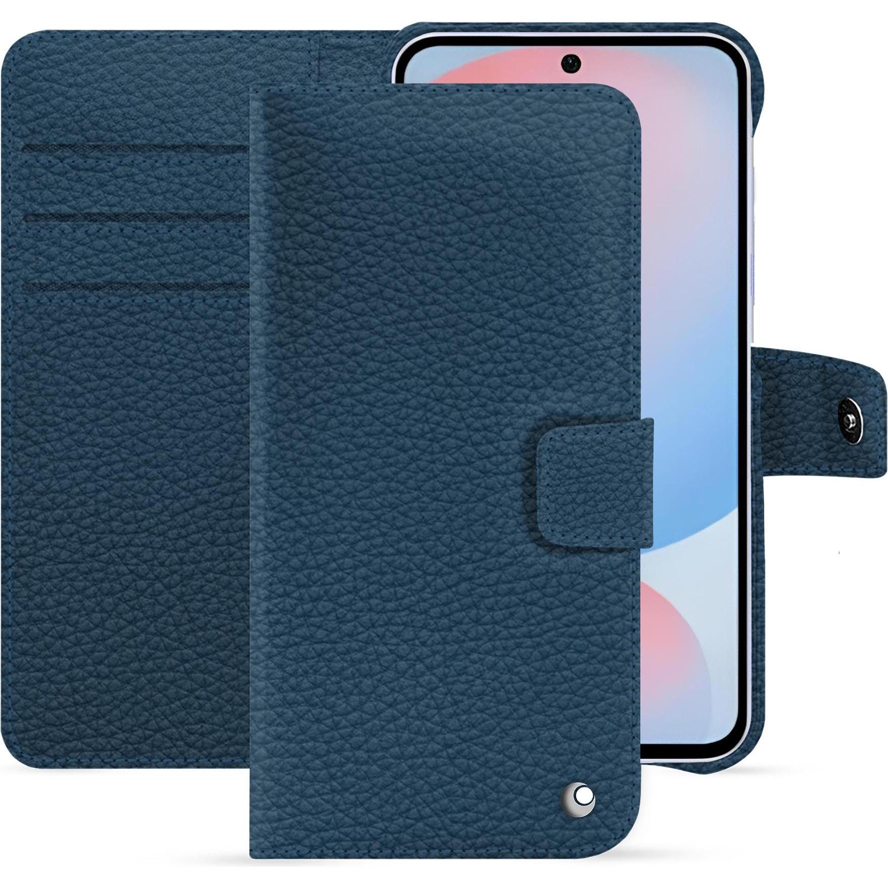 Noreve Lederschutzhülle Samsung Galaxy A56 (Samsung Galaxy A56), Smartphone Hülle, Blau