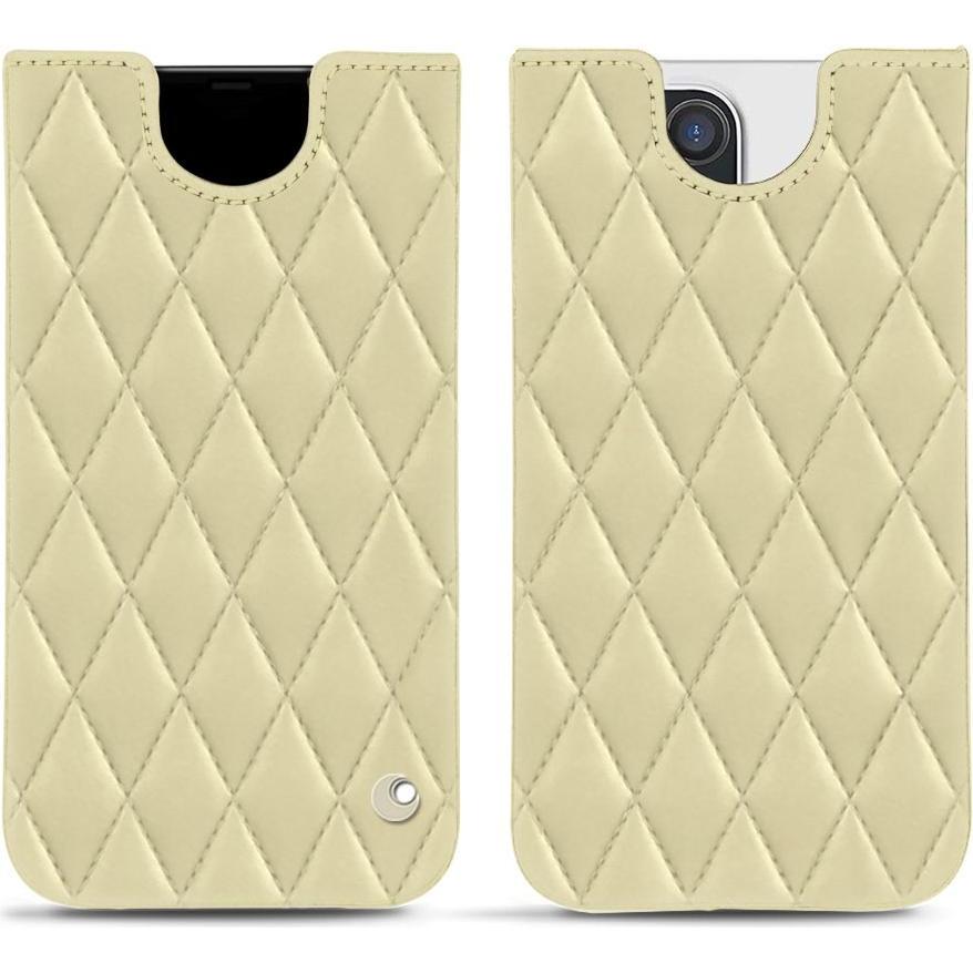 Noreve Lederschutzhülle (Apple iPhone 12 Pro Max), Smartphone Hülle, Beige