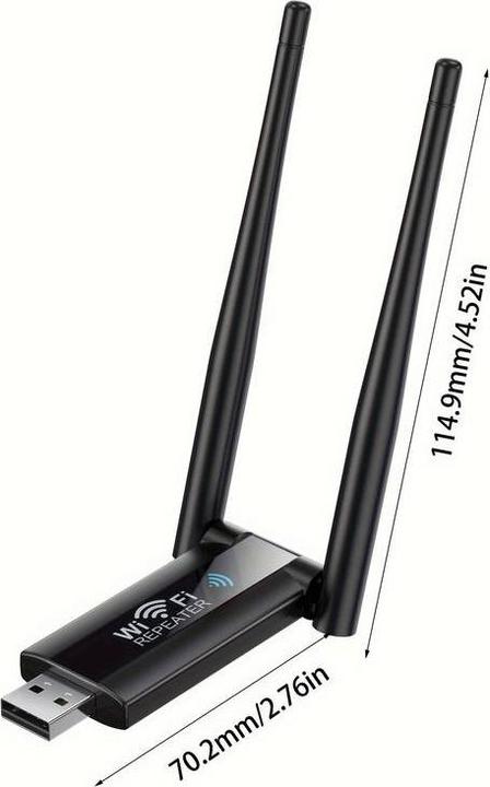 Immagine prodotto PhoneLook Ripetitore USB Wi-Fi Wireless 2.4G 300Mbps con amplificatore di segnale (300m) Booster (300 Mbit/s)