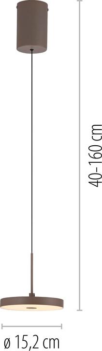 Actual product image Just Light LED Pendellampe Plata dimmbar über Wandschalter höhenverstellabr (790 lm)