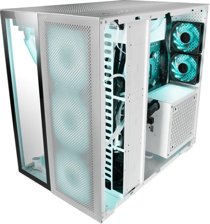 Produktbild Mars Gaming Boitier Moyen Tour E-ATX MC-Nova avec panneaux vitrés (Blanc) (mATX, Mini-ITX, ATX, E-ATX)