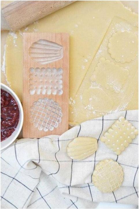 Actual product image ScrapCooking Holzform für gefüllte Kekse Petits Biscuits, 20x10x2cm