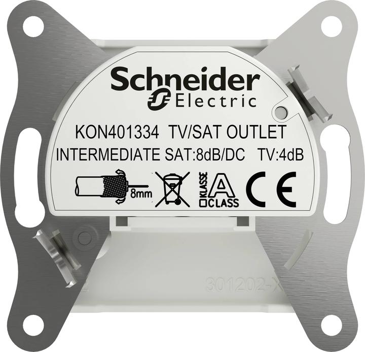 Produktbild Schneider Electric TV-SAT Durchgangsdose Asfora Weiss (RAL 9003) EPH3470321D (Antennendose)