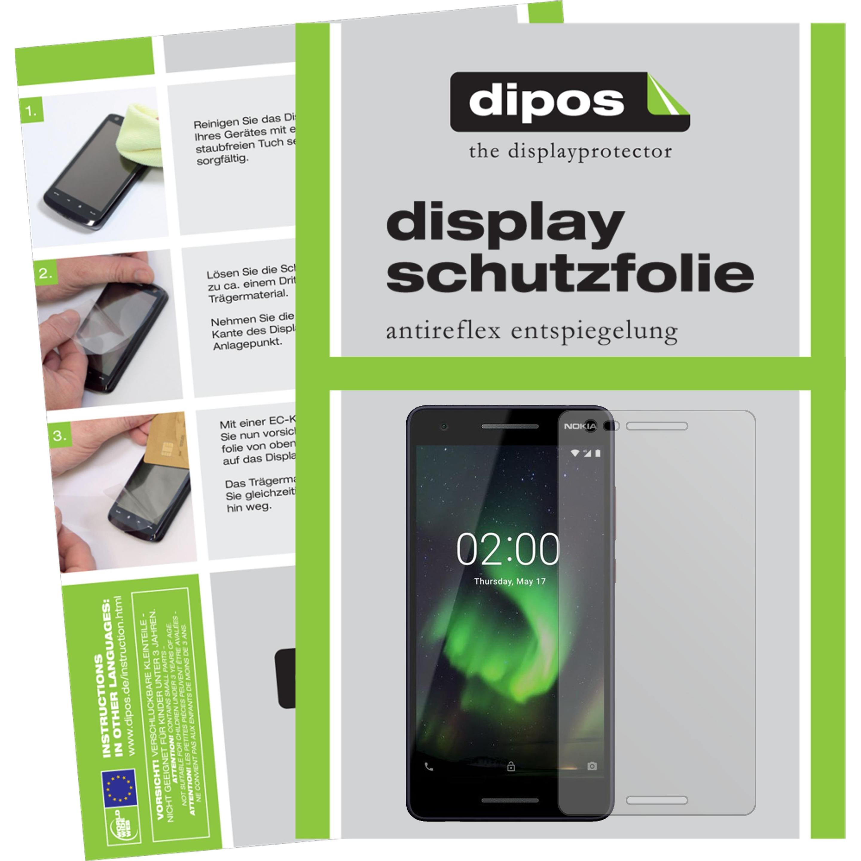 Thumbnail - Dipos Displayschutzfolie Antireflex (5 Stück, Nokia 2.1), Smartphone Schutzfolie, Transparent