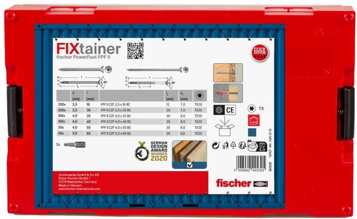 Image du produit Fischer FixTainer PowerFast II SK TG/VG TX (1 Vis par pièce)
