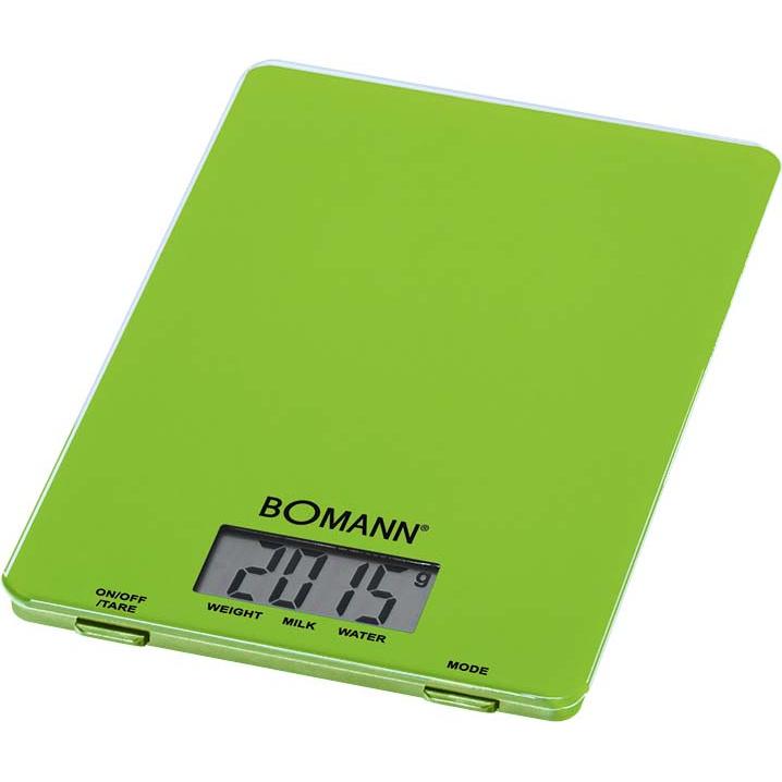 Bomann KW 1515 CB Arbeitsplatte Quadratisch Elektronische Küchenwaage, Küchenwaage, Grün