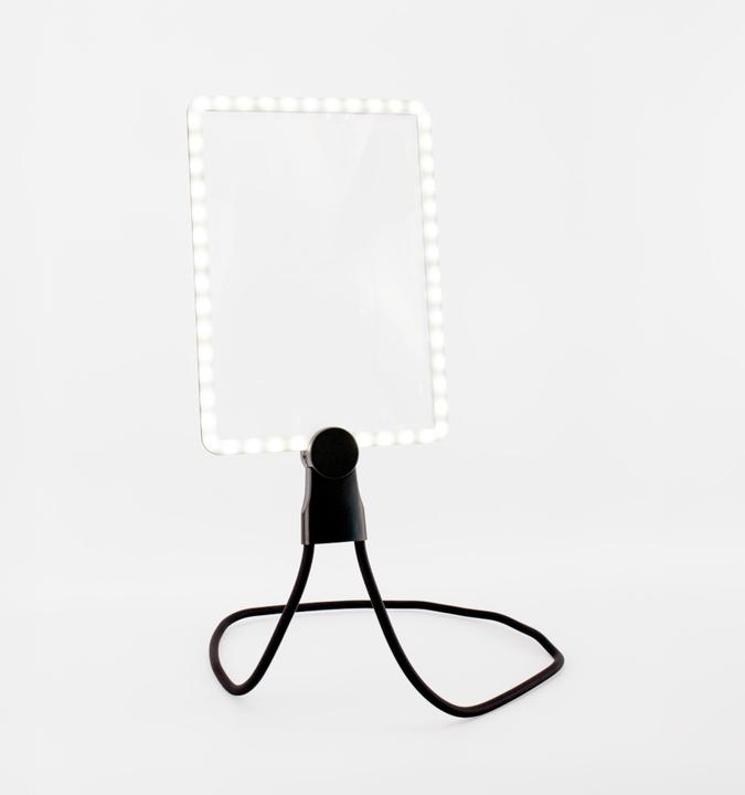 RealPower LED-Lupe HL-1,rechteckige LED-Leselupe zum umhänge