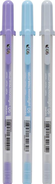 Produktbild Sakura Gel-Tintenroller Gelly Roll Moonlight 06 "Calm" (Himmelblau, Lavendel, Blaugrau, 3 x)