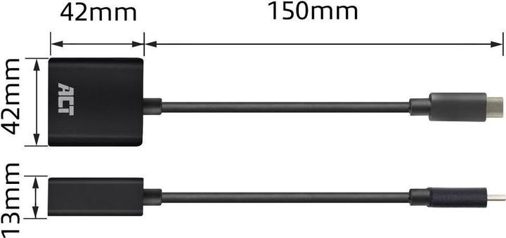 Image du produit ACT Adaptateur USB-C vers VGA femelle (USB-C, 15 cm)