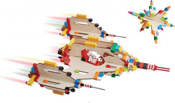 Actual product image Brikkon Spaceship and galaxy star