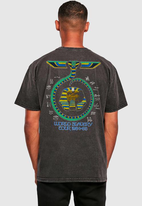 Produktbild Merchcode Powerslave - World Slavery Tour Acid Washed Oversize Tee - 190087 (S)