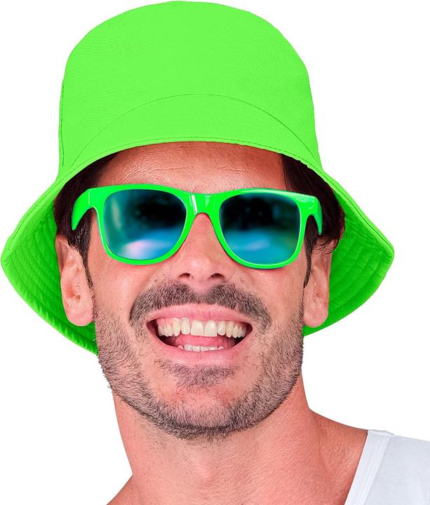 Immagine prodotto Widmann Cappello da pescatore a secchiello anni '80 verde neon