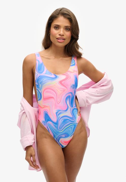 Actual product image Superdry Print Scoop Back Swimsuit (M)