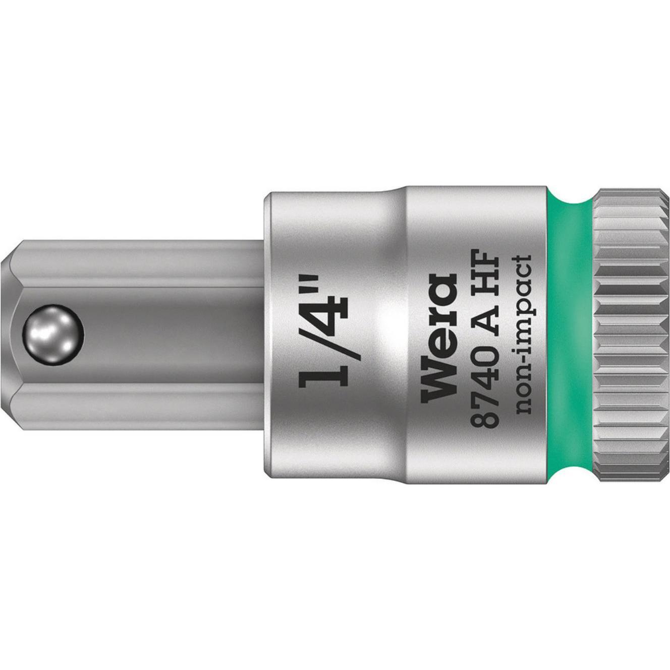 Wera, Steckschlüssel + Stecknuss, 8740 A HF Hex-Plus 1/4" x 28 mm