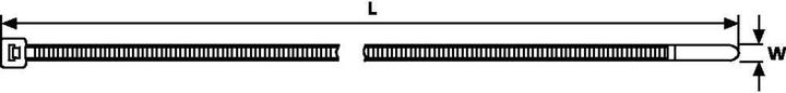 Actual product image HellermannTyton Cable tie internally serrated T series (Plastic cable ties, 390 mm, 100 pcs.)