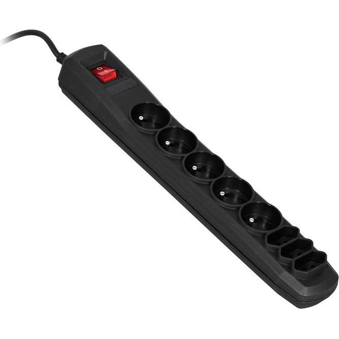 Activejet, Steckdosenleiste, APN-8G/1.5M-BK Steckdosenleiste mit Kabel (8 x, CEE 7/16, CEE 7/5, 1.50 m)