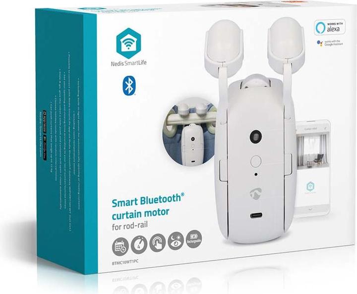 Image du produit Nedis SmartLife Robot Rideau | Barre à Rideaux | Rideaux Horizontaux | Alimenté par Piles / Electricité