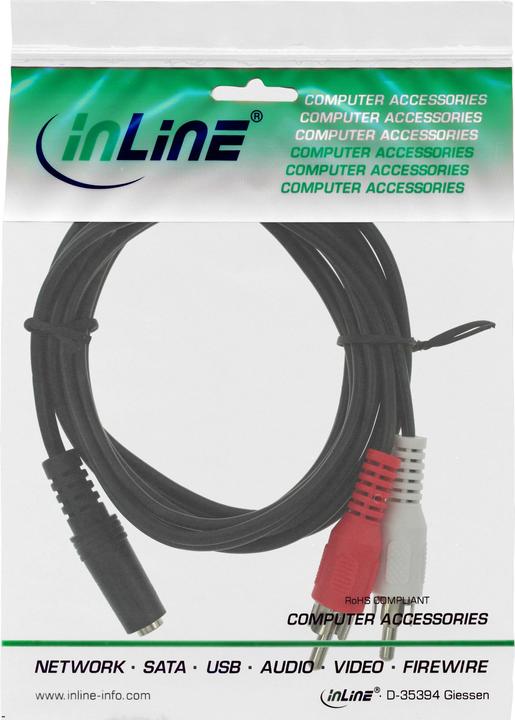 Image du produit InLine Câble Cinch/jack (0.20 m, RCA)