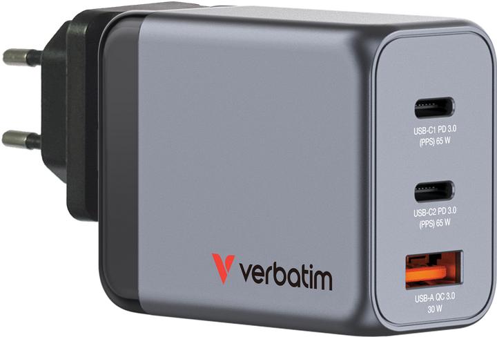Productafbeelding Verbatim GNC-65 GaN Charger (65 W, 3 ports)