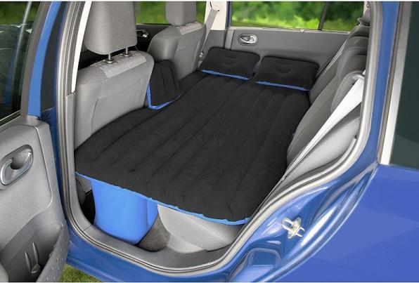 Produktbild Lescars Aufblasbares Bett für den Auto-Rücksitz mit 12-Volt-Luftpumpe