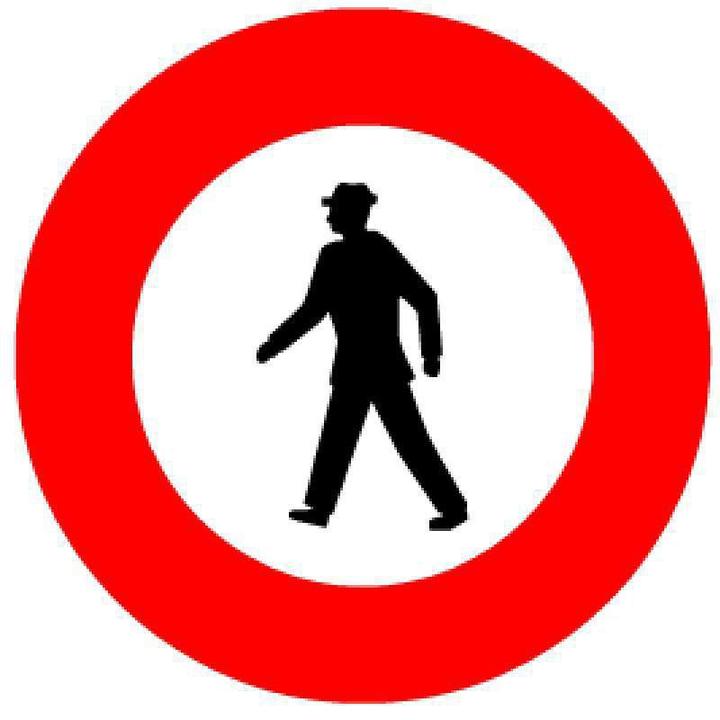 BRW Signaux Accès interdit aux piétons 2.15