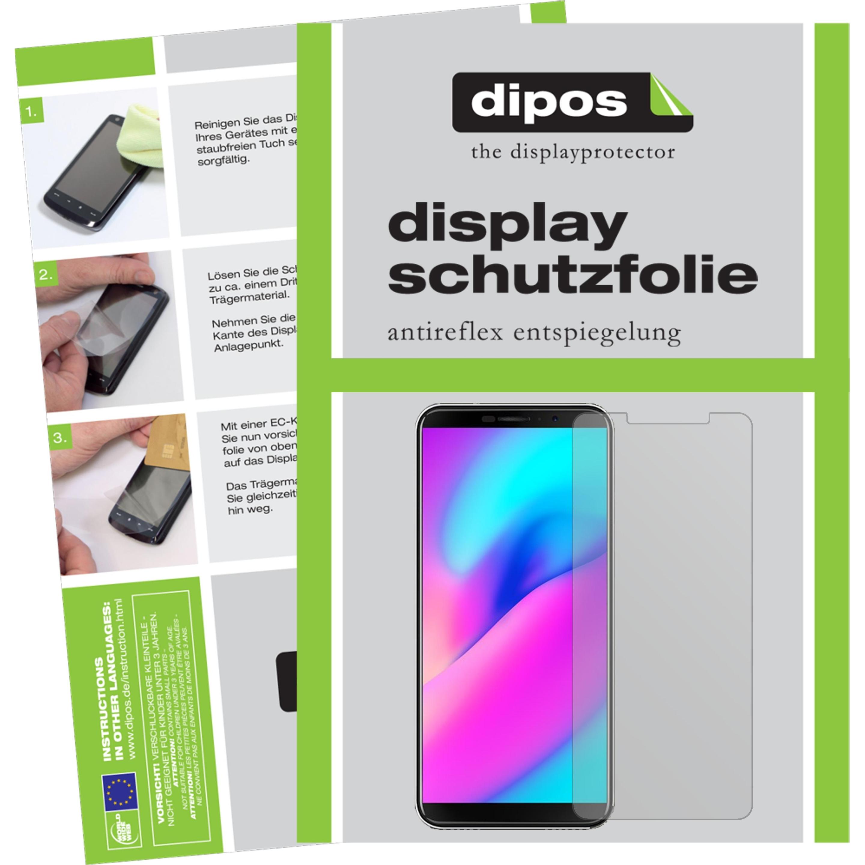 Dipos Displayschutzfolie Antireflex (2 Stück, Samsung Galaxy J3 Pro), Smartphone Schutzfolie, Transparent