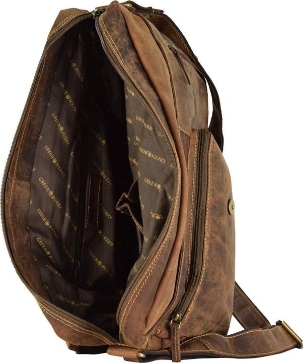 Produktbild Greenburry Vintage Revolver Bag Umhängetasche Leder 40 cm