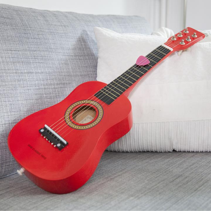 Actual product image New Classic Toys Guitar - Red (German, French, Italian, English)