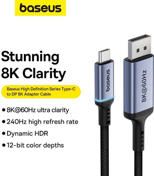 Produktbild Baseus Adaptér USB-C na DisplayPort 1,5m (1.50 m)