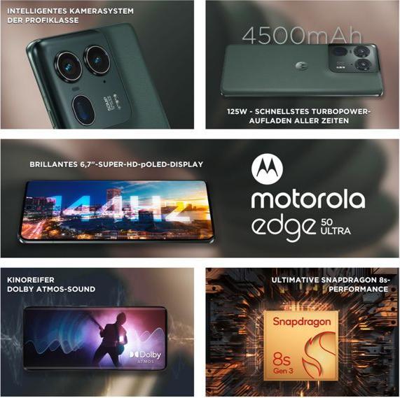 Produktbild Motorola Edge 50 Ultra (1000 GB, Forest grey, 6.70", SIM + eSIM, 5G)