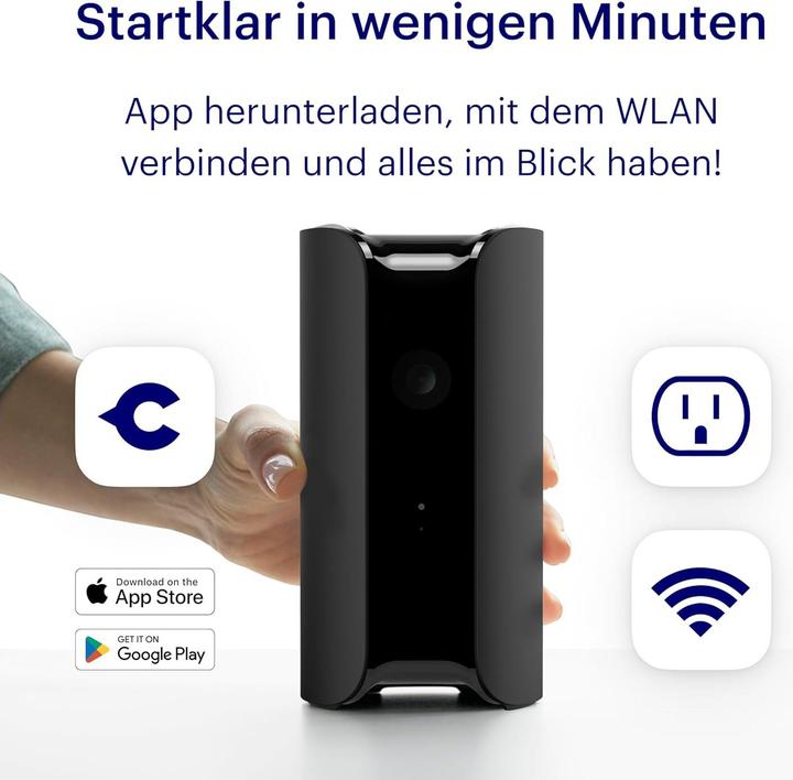 Actual product image Canary View Überwachungskamera mit 2-Wege-Audio, 24/7 Live-Übertragung, Bewegungsmelder, Nachtsicht