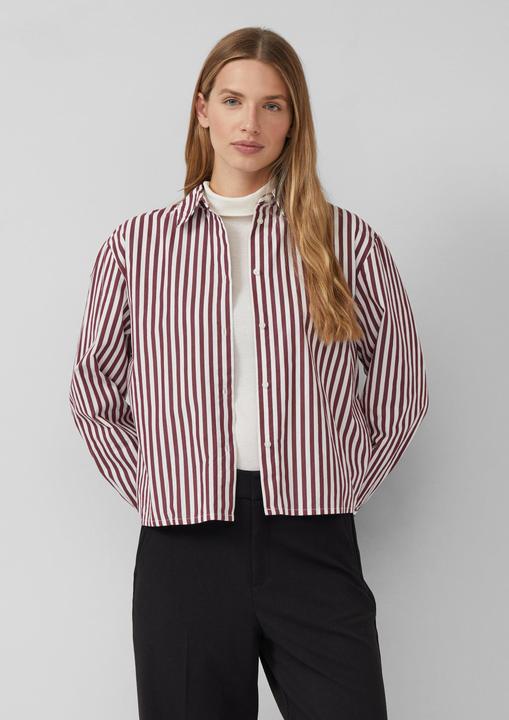 Immagine prodotto s.Oliver Bluse Gestreifte Baumwoll-Bluse mit Smok-Detail (48)