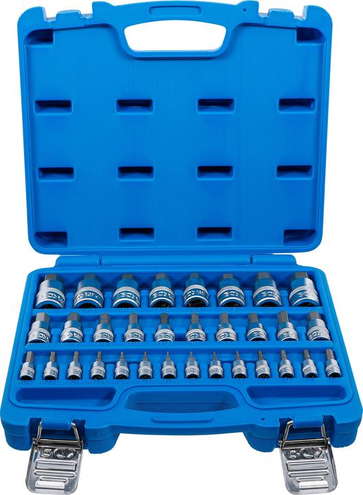 BGS Bit socket set | drive square drive 6.3 mm (1/4") / 10 mm (3/8") / 12.5 mm (1/2") | hexagon socket (5/64)