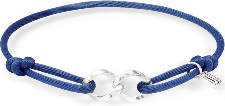 Immagine prodotto Buddha to Buddha Armband Kordel Chain XS Silber Kobaltblau (27 cm, Nylon, Argento 925)