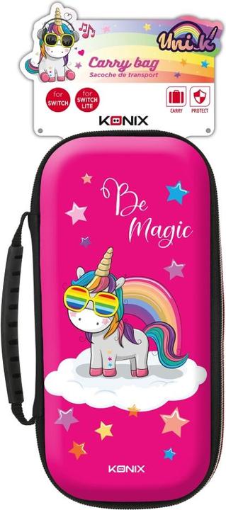 Actual product image Konix Mythics Pro Carry Case Unicorn be magic (Switch Lite, Switch OLED)
