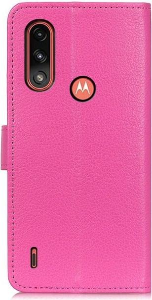 Actual product image MU Classic Litchi Leather Bookcover Series (Motorola Moto E7 Power)