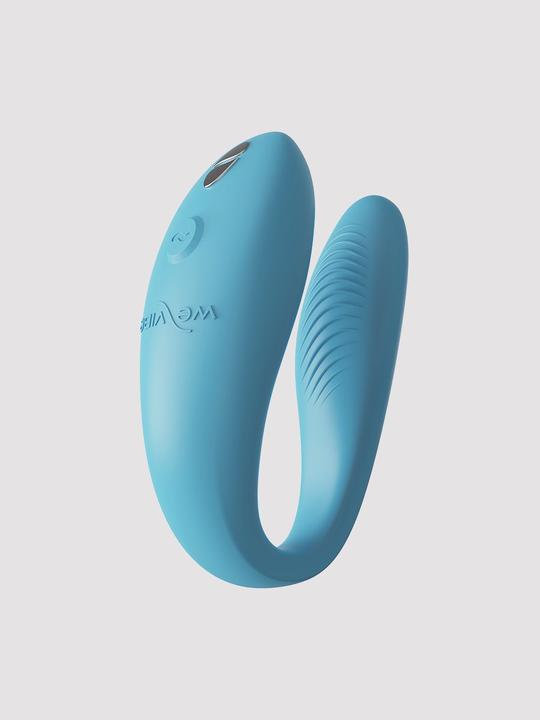 Actual product image We-Vibe Sync Go Remote Control Rechargeable Clitoral and G-Spot Vibrator (Blue)