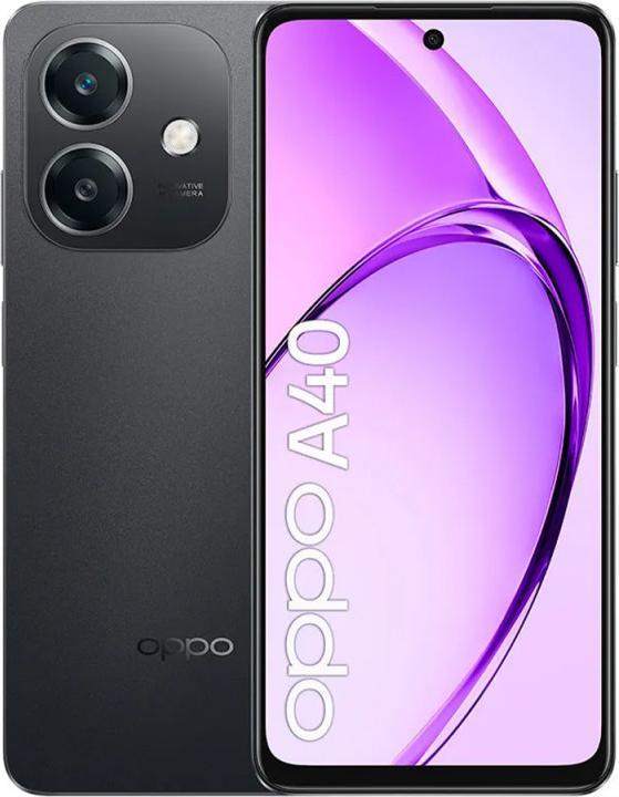 Productafbeelding OPPO A40 (128 GB, Sprankelend zwart, 6.67", Dubbele SIM, 50 Mpx, 4G)