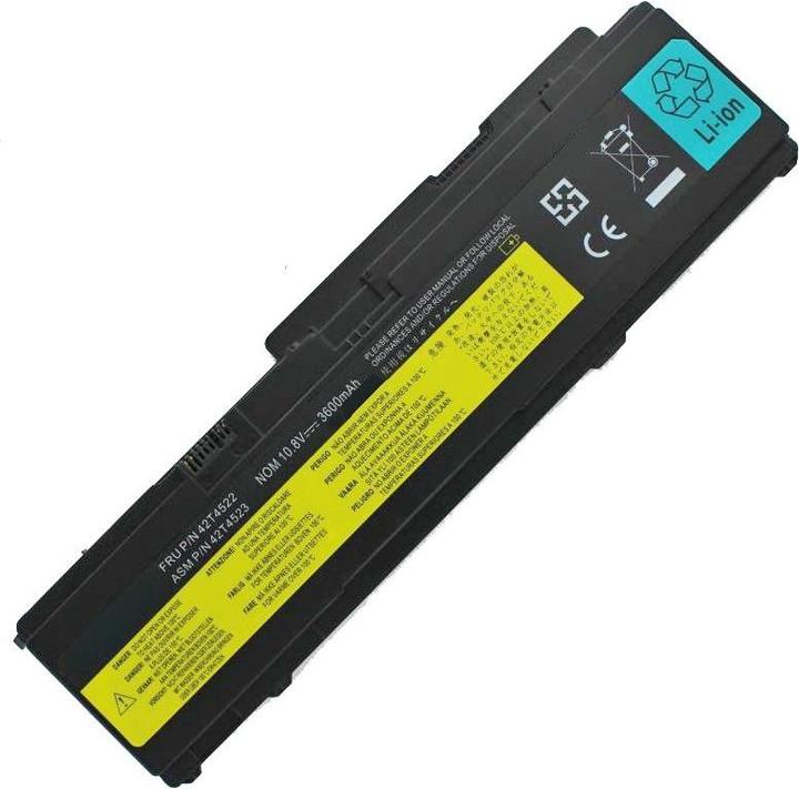 Actual product image AccuCell ThinkPad X300 Battery as replica battery from suitable for 42T4641 (3600 mAh)